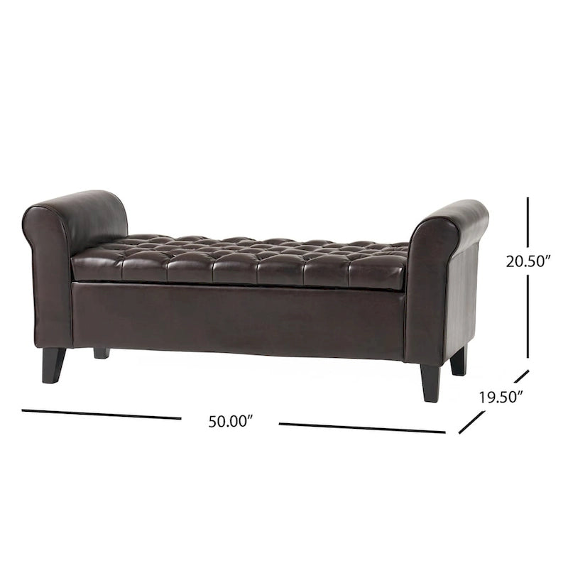 Hayes Armed Storage Bench