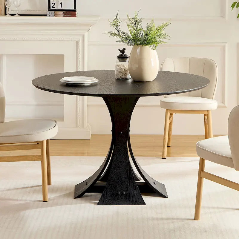 Wooden Frame Upholstered Shell Dining Chairs set of 2