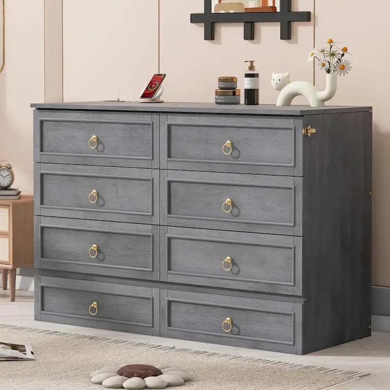 Queen Murphy Bed with Large Drawers
