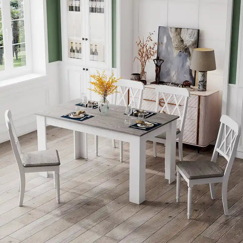 Costway Dining Table 47 Inch Kitchen Dining Table Rectangular for