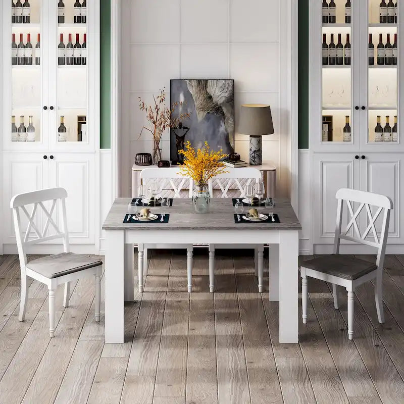 Costway Dining Table 47 Inch Kitchen Dining Table Rectangular for