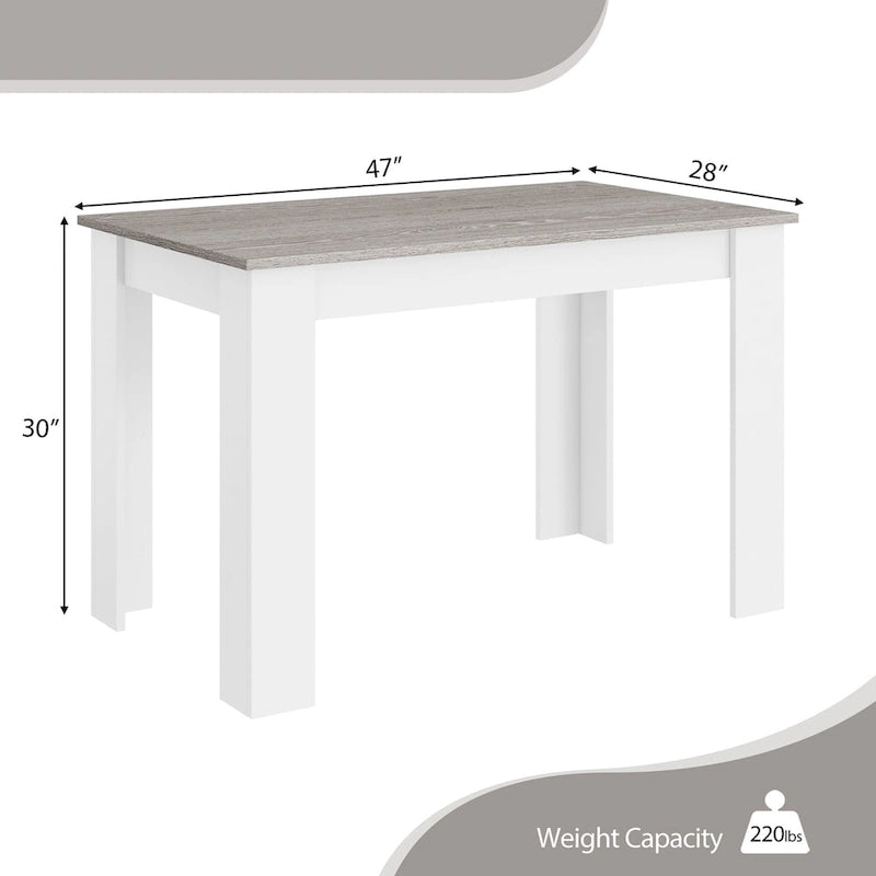 Costway Dining Table 47 Inch Kitchen Dining Table Rectangular for