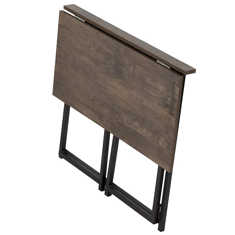 Javlergo Folding Computer Desk, 31.5 No Assembly Writing Desk, Space Saving Foldable Laptop Table for Home Office