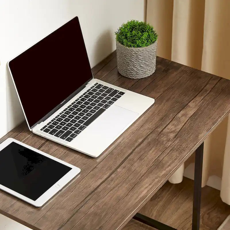 Javlergo Folding Computer Desk, 31.5 No Assembly Writing Desk, Space Saving Foldable Laptop Table for Home Office