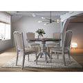 5-Piece Vintage Dining Set with Round Pedestal Table & Chairs