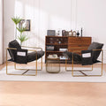 30.7" Armchair with Metal Frame and Gold Accents (Set of 2)