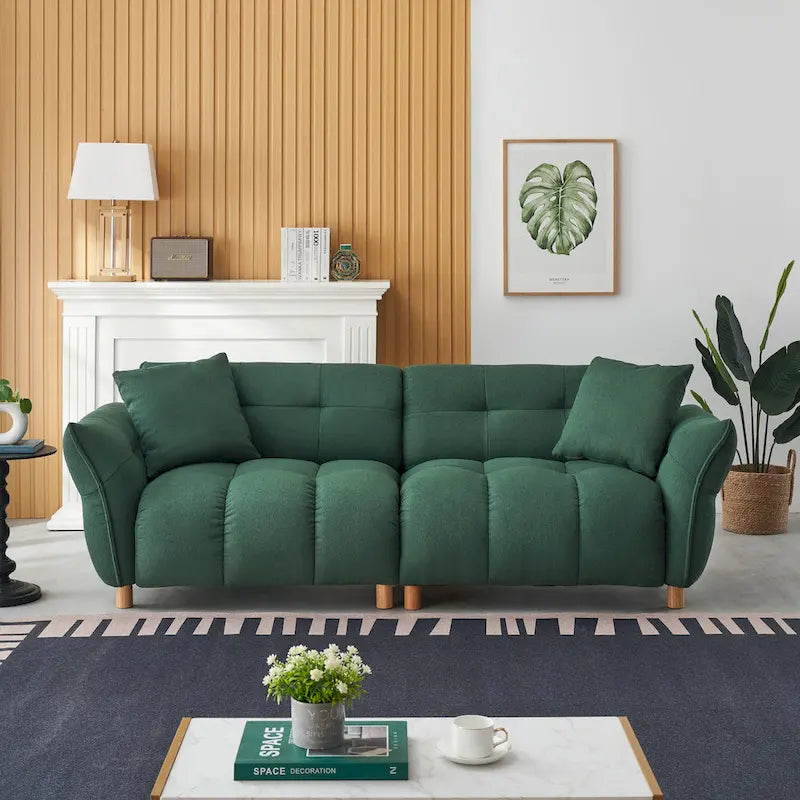 Teddy Upholstered 3-seater Sofa with Matching Pillows