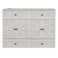 Full Size Modern Murphy Bed with Versatile Storage Drawers & USB