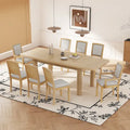 7-Piece Wooden Dining Table Set with Extendable Table & 6 Chairs