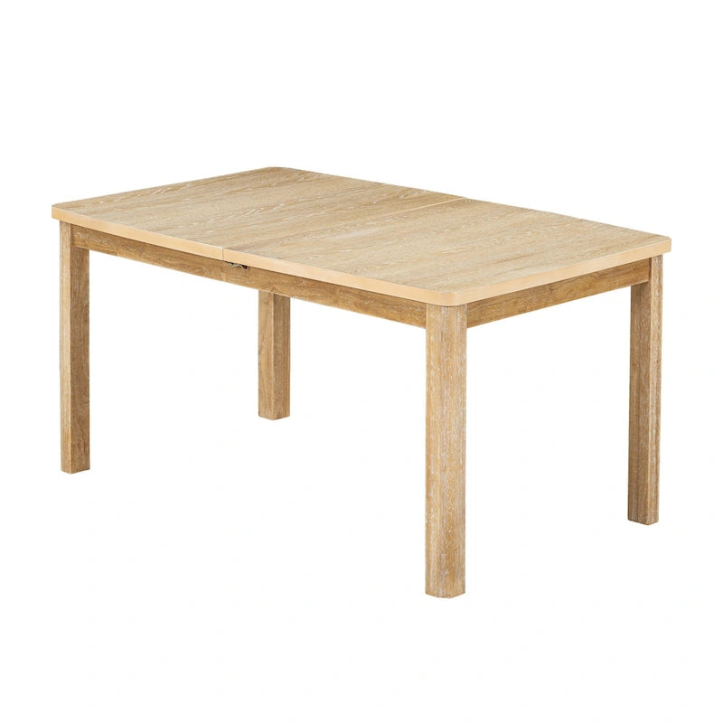 7-Piece Wooden Dining Table Set with Extendable Table & 6 Chairs