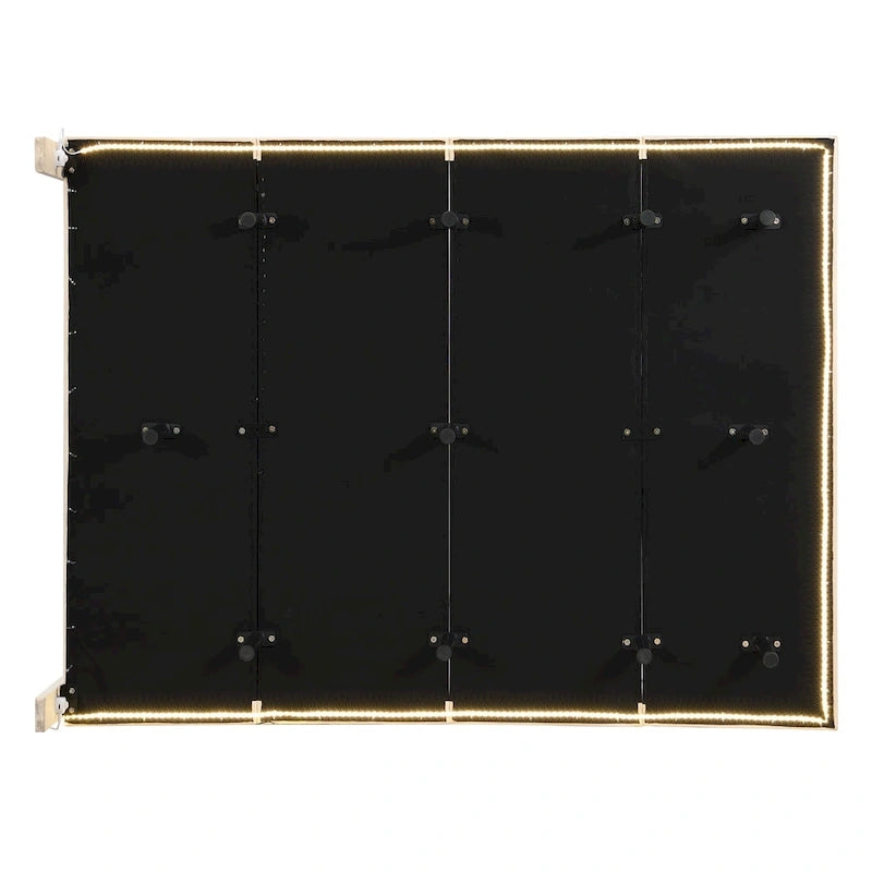 Velvet Floating Queen Upholstered Platform Bed, Sensor Light, Solid Build