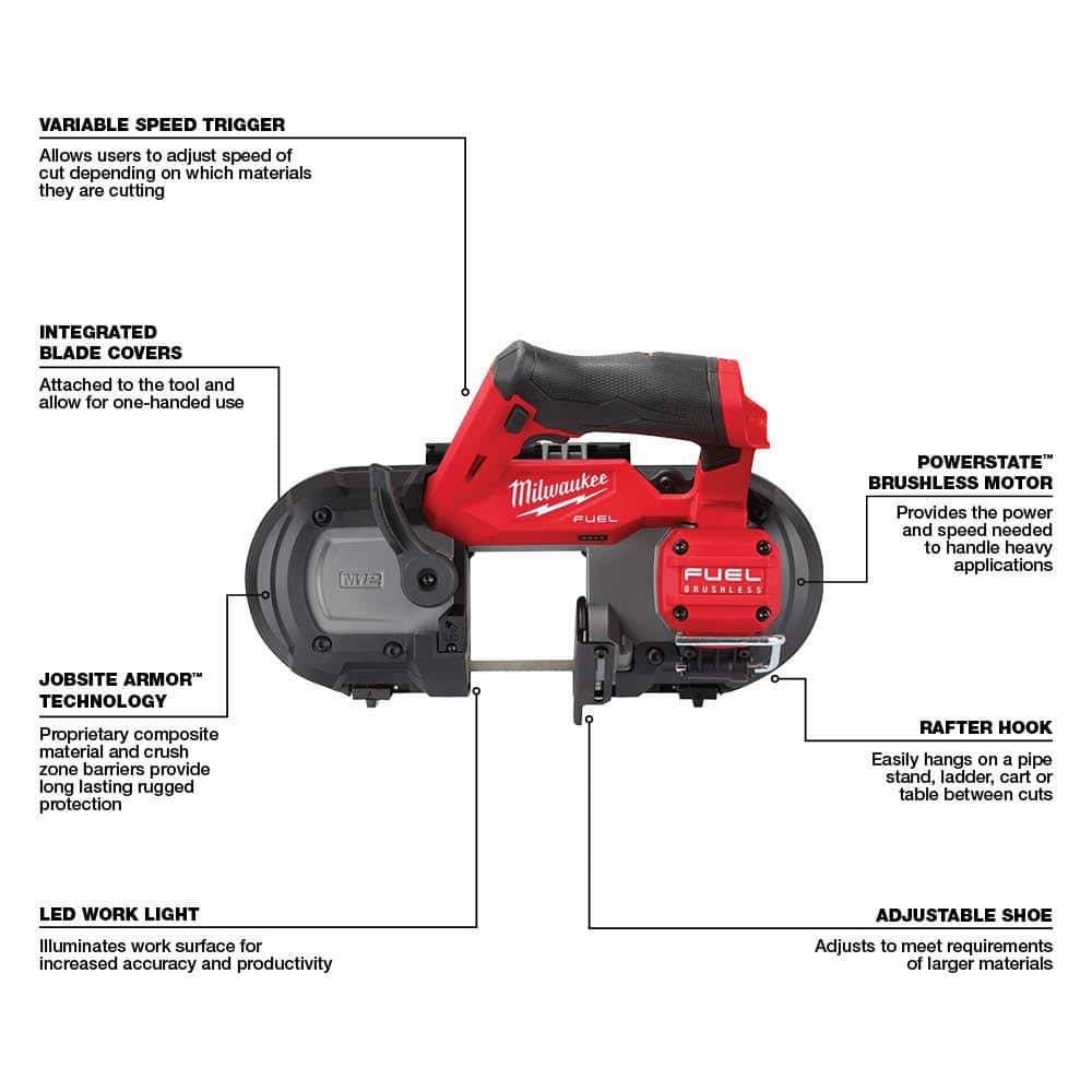 M12 FUEL 12V Lithium-Ion Cordless Compact Band Saw (Tool-Only) 2529-20