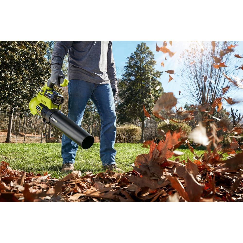 40V 110 MPH 525 CFM Cordless Battery Variable-Speed Jet Fan Leaf Blower with 4.0 Ah Battery and Charger RY40480