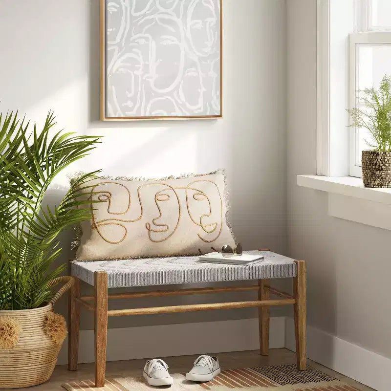 Lumarco Woven Bench Natural - Threshold&amp;#8482;
