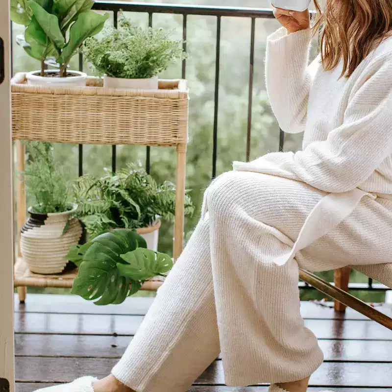 Banc tressé naturel