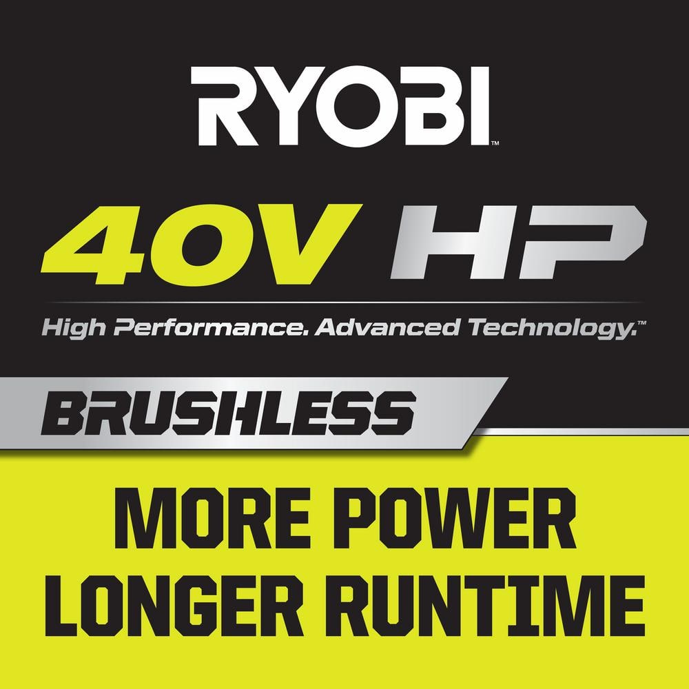 40V HP Brushless Whisper Series 155 MPH 600 CFM Cordless Battery Leaf Blower with 4.0 Ah Battery and Charger RY404130