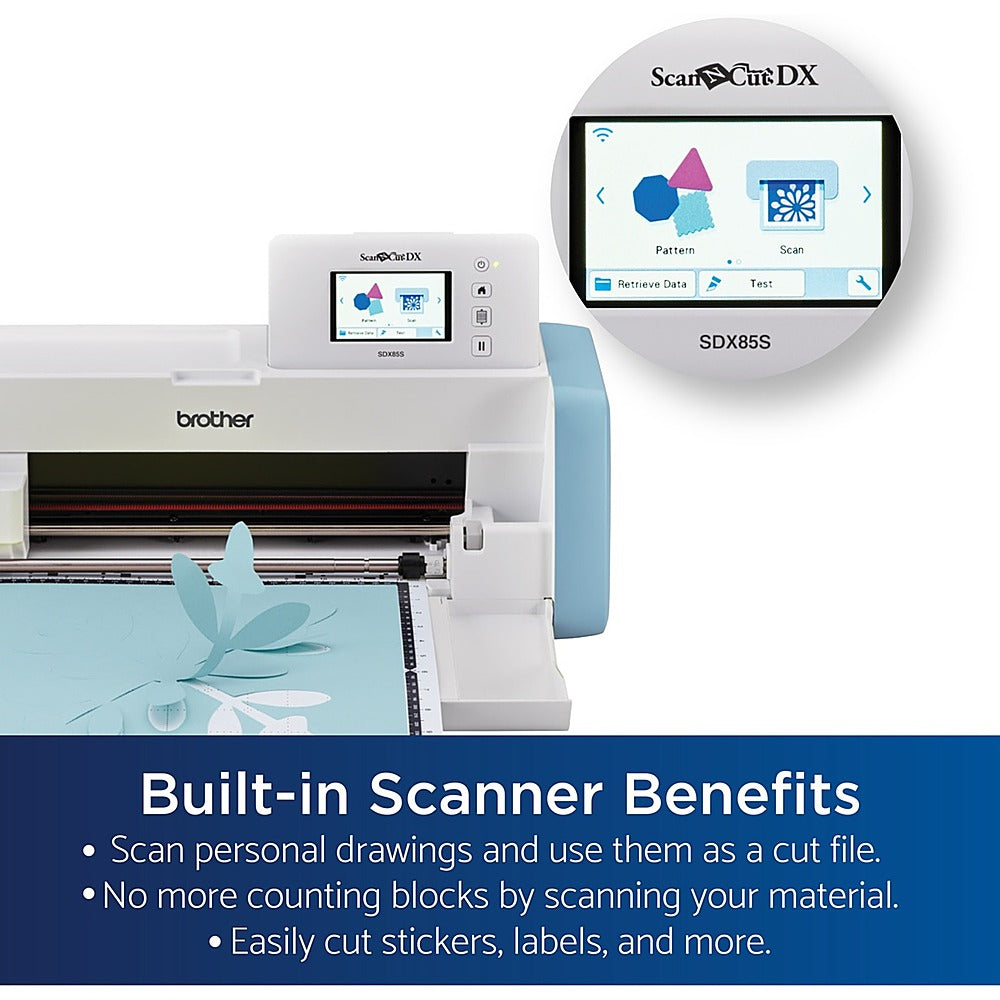 Brother - ScanNCut DX SDX85S Electronic Cutting Machine with Built-in Scanner - Sky Blue