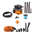 4 Gal. 6.0 Peak HP Wet/Dry Shop Vacuum with Detachable Blower, Fine Dust Filter, Hose, Accessories and Car Cleaning Kit WD4080A