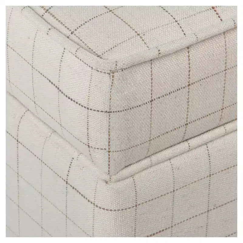 Pouf de rangement carré avec couvercle amovible