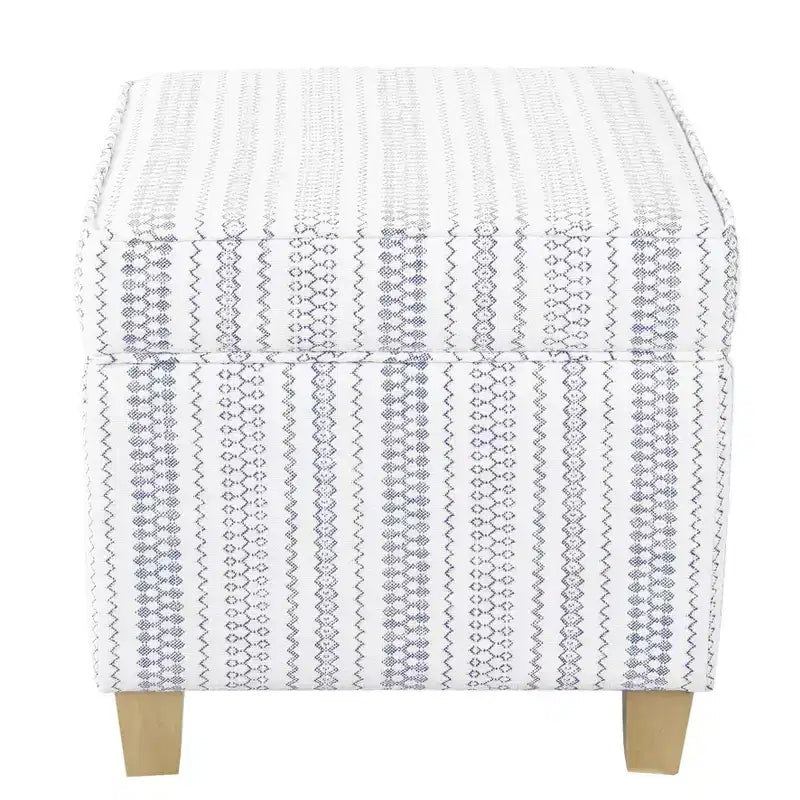 Pouf de rangement carré avec couvercle amovible