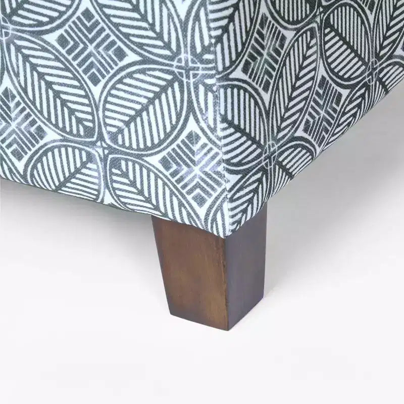 Pouf de rangement carré avec couvercle amovible