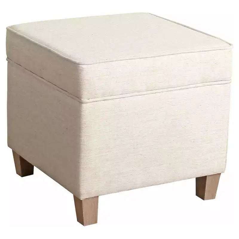 Pouf de rangement carré avec couvercle amovible