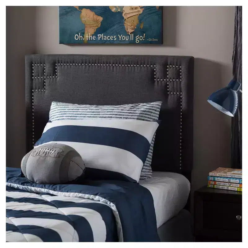 Tête de lit capitonnée en tissu, moderne et contemporaine
