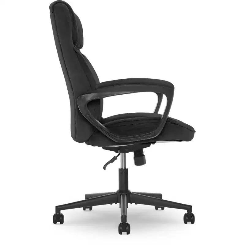 Chaise de bureau ergonomique | Hauteur réglable, coussin en microfibre, roulettes à 360°