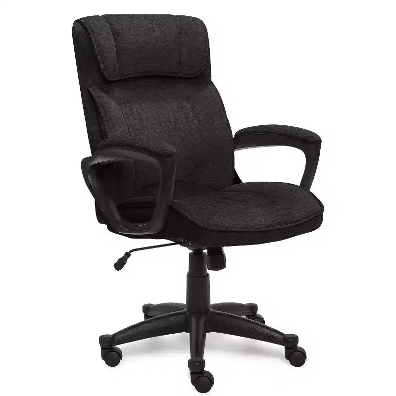 Chaise de bureau ergonomique | Hauteur réglable, coussin en microfibre, roulettes à 360°