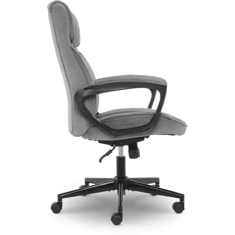 Chaise de bureau ergonomique | Hauteur réglable, coussin en microfibre, roulettes à 360°