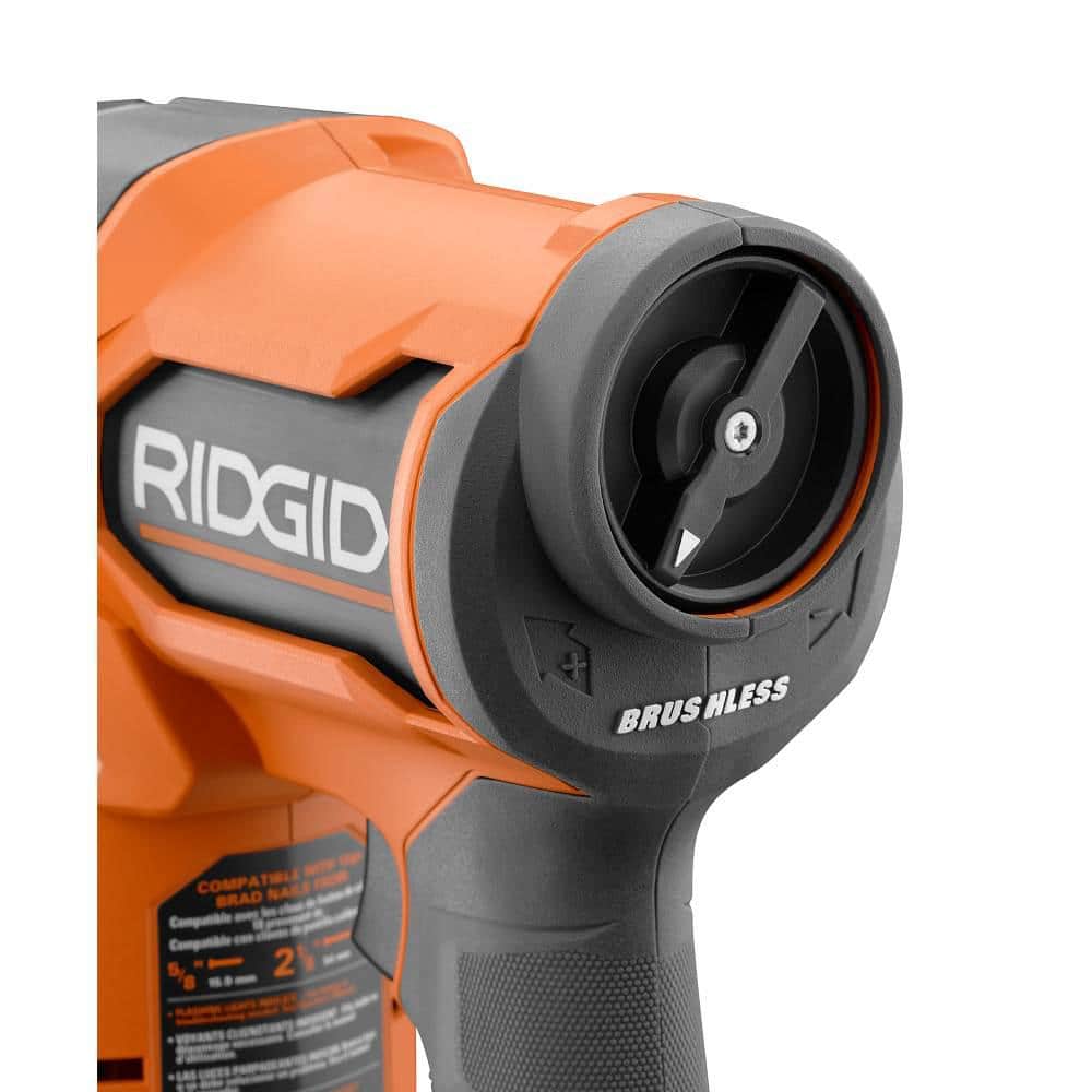 18V Brushless Cordless 18-Gauge 2-1/8 in. Brad Nailer with (2) 4.0 Ah Batteries, Charger, and Bag R09891B-AC93044SBN