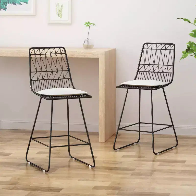 Tabourets de bar hauteur comptoir en fer modernes