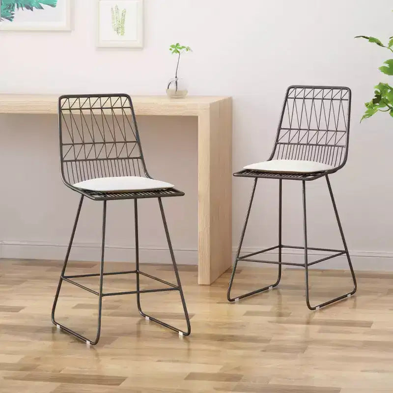 Tabourets de bar hauteur comptoir en fer modernes