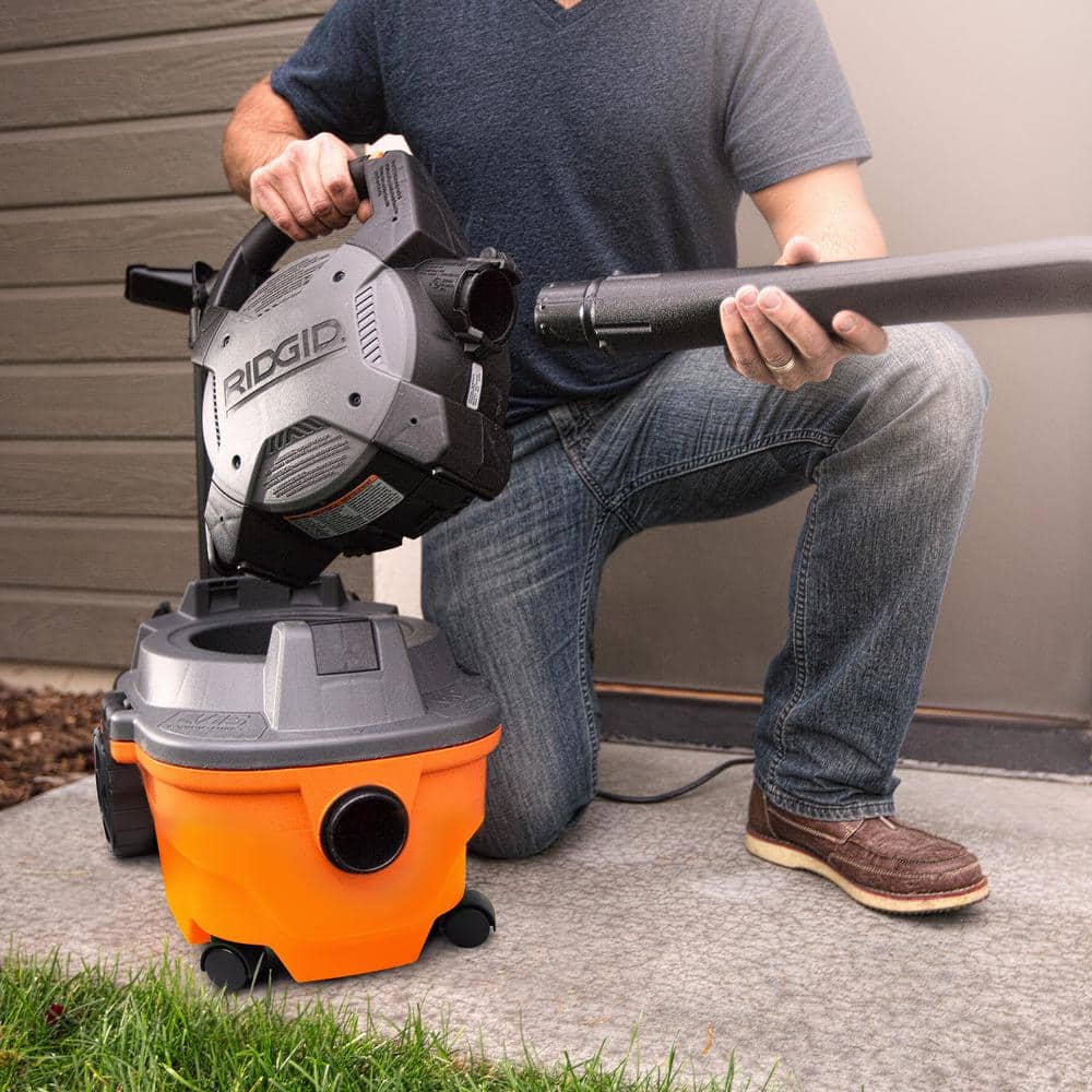 4 Gal. 6.0 Peak HP Wet/Dry Shop Vacuum with Detachable Blower, Fine Dust Filter, Hose, Accessories and Car Cleaning Kit WD4080A