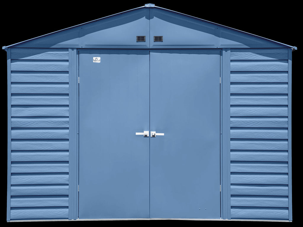 Arrow Select Steel Storage Shed, 10x14, Blue Grey