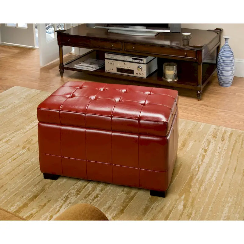 SAFAVIEH Lissa Red Manhattan Storage Bench - 30 x 18 x 17 - 30Wx18Dx17H