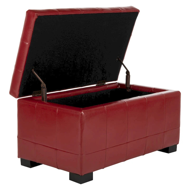 SAFAVIEH Lissa Red Manhattan Storage Bench - 30 x 18 x 17 - 30Wx18Dx17H