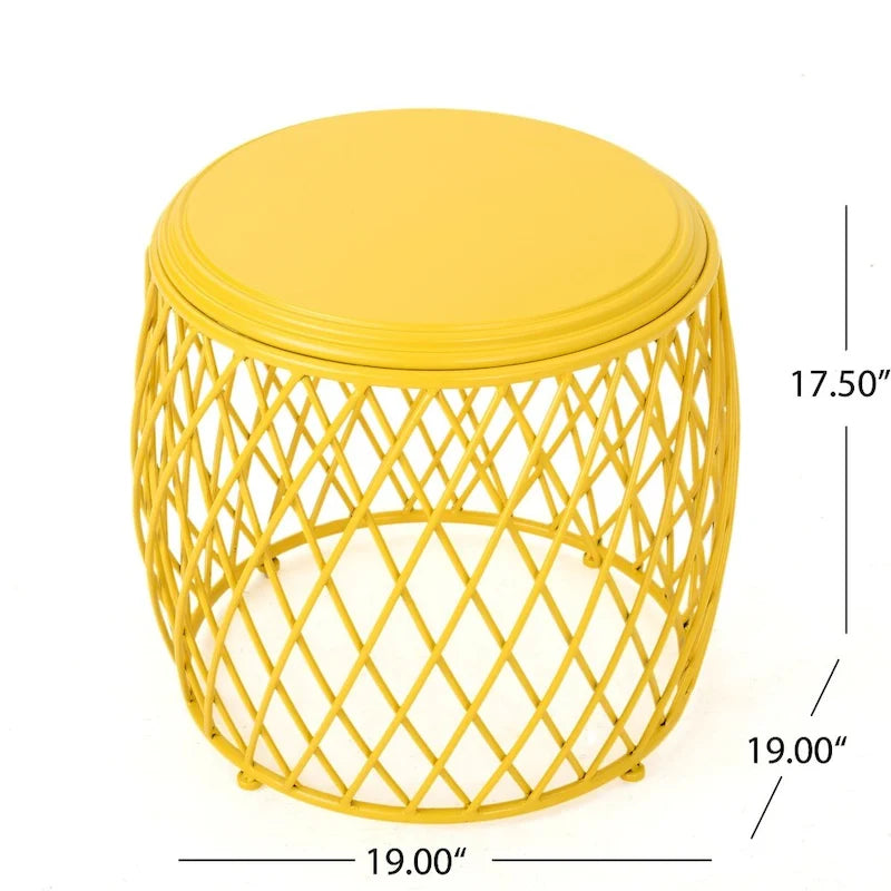 Bryony 19-inch Round Lattice Side Table by Christopher Knight Home