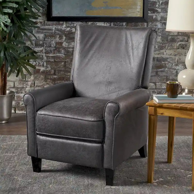 Charell Traditional Microfiber Recliner by Christopher Knight Home