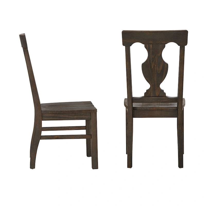 Vikos Wood Fiddle Back Dining Chairs (Set of 2)