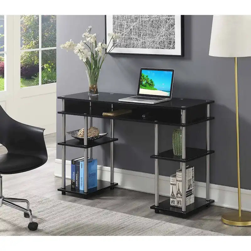Convenience Concepts Designs2Go No Tools Student Desk with Shelves