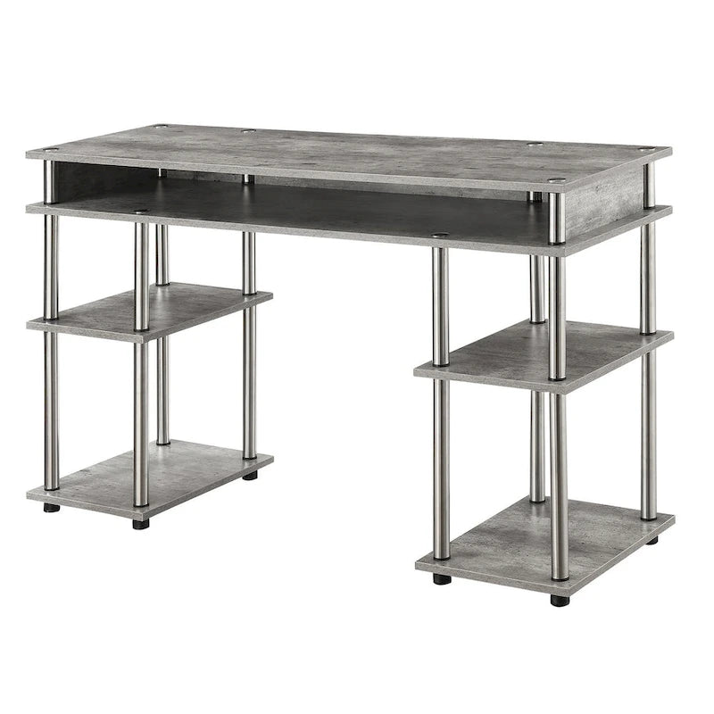 Convenience Concepts Designs2Go No Tools Student Desk with Shelves