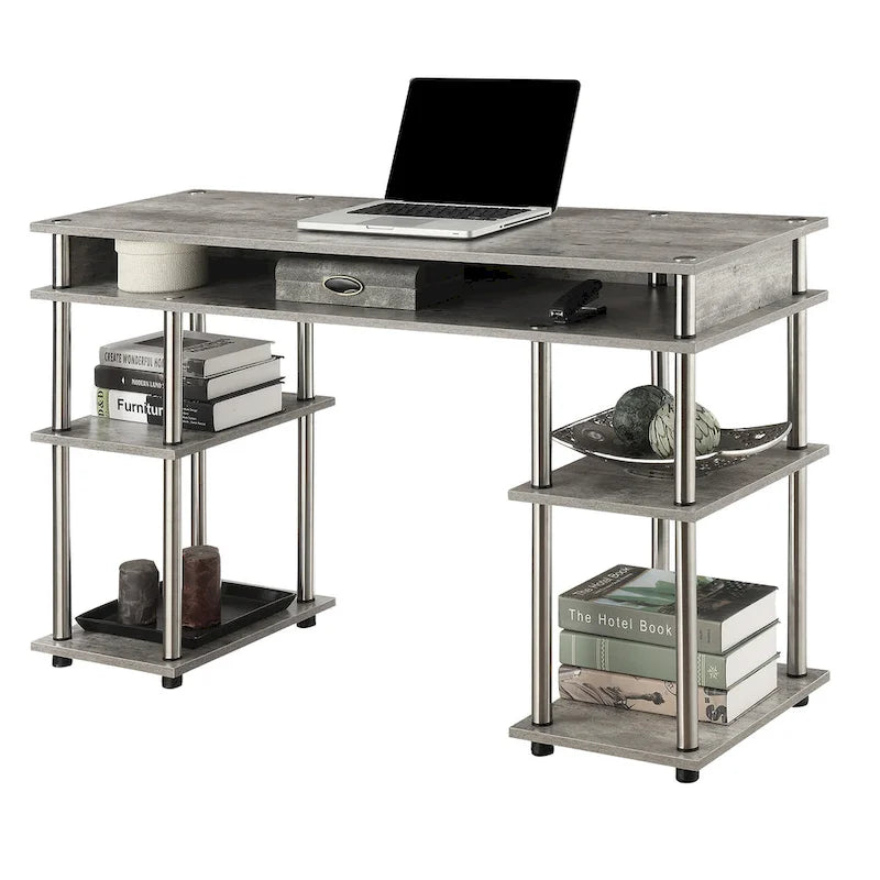 Convenience Concepts Designs2Go No Tools Student Desk with Shelves