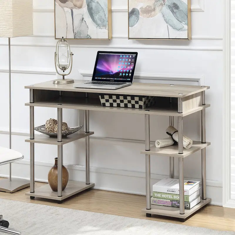 Convenience Concepts Designs2Go No Tools Student Desk with Shelves