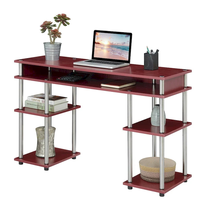 Convenience Concepts Designs2Go No Tools Student Desk with Shelves