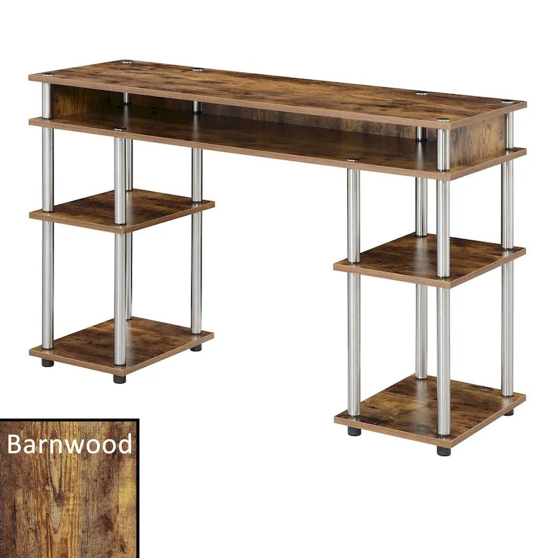 Convenience Concepts Designs2Go No Tools Student Desk with Shelves