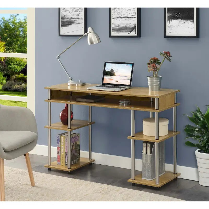 Convenience Concepts Designs2Go No Tools Student Desk with Shelves