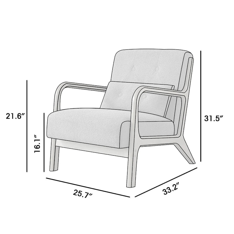 Corvus Zelda Lounge Accent Chair with Arms