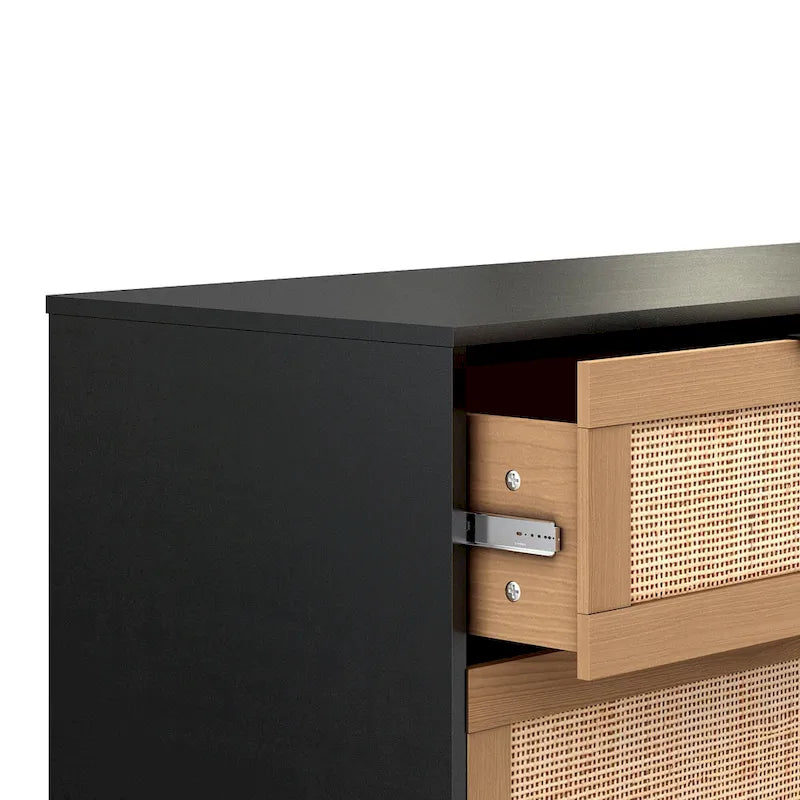 6 drawers Rattan dresser Rattan Drawer,