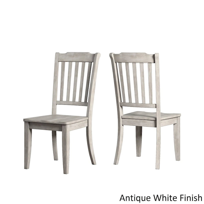 Eleanor Oak Round Solid Wood Top 3-piece Slat Back Dining Set by iNSPIRE Q Classic